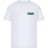 Mister tee Camisa 'Palm Vibes' verde escuro / branco