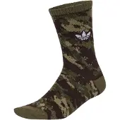 Adidas Originals Meias 'CAMO CREW 2 PAIRS' chocolate / verde / verde claro / branco