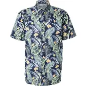 JJ REBEL Camisa 'JREBRUSSEL' navy / azul pastel / verde pastel / laranja pastel