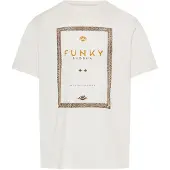 Funky Buddha Camisa bege claro / castanho escuro / açafrão