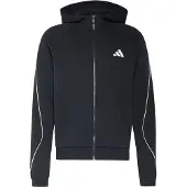 Adidas Casaco de treino em moletão 'Stadium' preto / branco