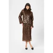 Kaffe Blusa 'KAZiggy' umbra / castanho escuro