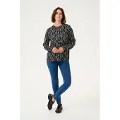 Kaffe Blusa 'KA Jaden' preto / branco