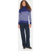 Saint tropez Pullover 'MilaSZ' azul ultramarinho / branco