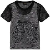 Ed Hardy Camisa 'Climbing Rose' preto / branco