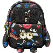 MyMo Pop Mochila 'Pop Eyetheme' amarelo / vermelho / preto / branco