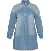 Usha Vestidos camiseiros azul ganga
