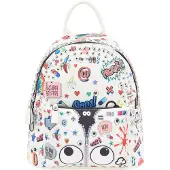 MyMo Pop Mochila 'Pop Eyetheme' azul / cor-de-rosa / prata / branco