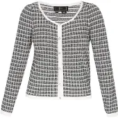 Faina Casaco de malha 'Fashion Look' preto / branco