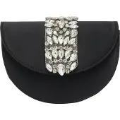 Faina Clutches preto / transparente