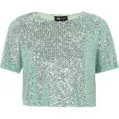 Mymo Camisa 'Evening' turquesa / prata