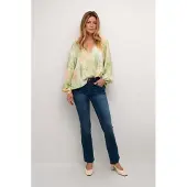 Cream Blusa 'Cassia' maçã / verde pastel / alperce