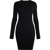 Faina Vestido de malha preto