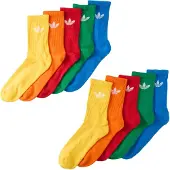 Adidas MEIAS DE CANO MÉDIO TREFOIL — 10 PARES