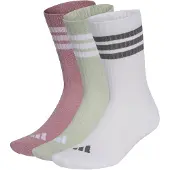 Adidas Meias 3-Stripes Cushioned Crew – Embalagem de 3 pares