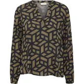 Kaffe Blusa 'KAJalie' cáqui / preto