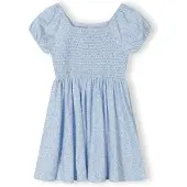 MINOTI Vestido azul claro / branco