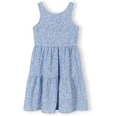 MINOTI Vestido azul claro / branco