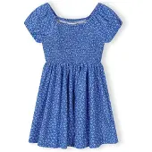 MINOTI Vestido azul real / branco