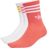 Adidas Meias de Cano Médio 3-Stripes – 3 Pares