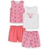 MINOTI Pijama verde / rosa / vermelho claro / branco