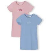 MINOTI Vestido azul claro / cor-de-rosa / rosa escuro / branco