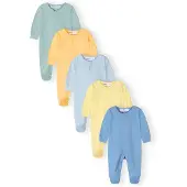 MINOTI Pijama azul / azul claro / amarelo claro / verde pastel / laranja