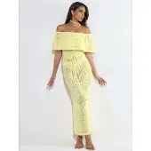 Hiccups for Kids Vestido de praia amarelo