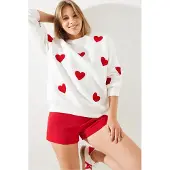 Bianco Lucci Sweatshirt vermelho / branco