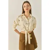 Bianco Lucci Blusa mel / amarelo claro / preto