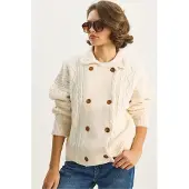 Bianco Lucci Casaco de malha 'Strickjacken' creme