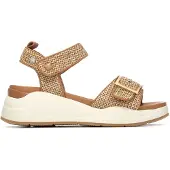 Carmela para mulher. 16326803-CAMEL Sandálias 163268 marrom (37), Tecido, Plano, Velcro, Casual