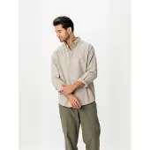 TeeShoppen Camisa ' Linen Blend ' areia