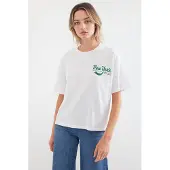 Big Dart Camisa esmeralda / branco