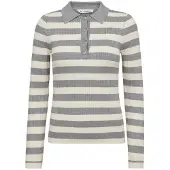 Co'Couture Pullover 'Bonny' cinzento / branco