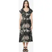 KOROSHI Vestido oliveira / menta / alperce / preto