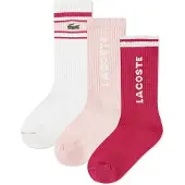 Lacoste Kids Meias Stripe Crew 3 Pares