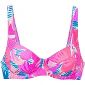 Sunseeker Top de biquíni azul / azul pastel / rosa / pitaya