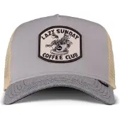 Djinns Boné 'HFT Coffee Club' cinzento claro / preto