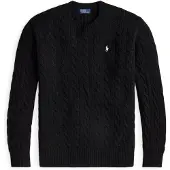 Ralph Lauren para mulher. 211971865005 Camisola de lã e caxemira (M), Preto, Casual, Manga comprida