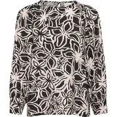 Kaffe Blusa 'Hannah' cor-de-rosa / preto