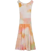 Desigual , Vestido longo assimétrico, Viscose, Vermelho, L