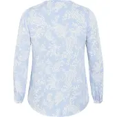 KAFFE CURVE Blusa 'Bella' azul céu / branco