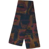 Desigual , lenço retangular bocas, Viscose, Marrom, U