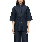 Comma Blusa azul escuro