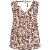 Cream Blusa 'CRTiah' castanho escuro / laranja escuro / branco