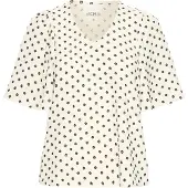 Ichi Blusa 'ZABBY' preto / branco lã