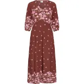 Kaffe Vestido 'KARosine' ecru / castanho / rosa escurecido