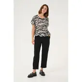 Kaffe Blusa 'KAAmber' preto / offwhite