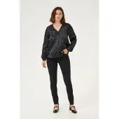 Kaffe Blusa 'KA Luna' bege claro / preto